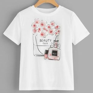 Floral graphic tee